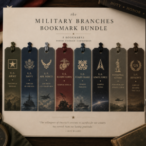 U.S. Military Branches Bookmark Bundle — Complete Set