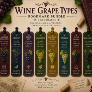 Wine Grape Types Bookmark Bundle