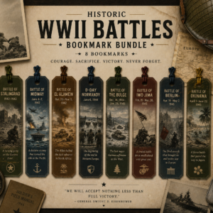 Historic WWII Battles Bookmark Bundle