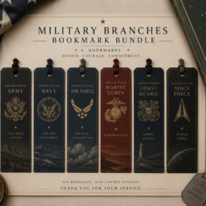 U.S. Military Branches Bookmark Bundle — Classic Set